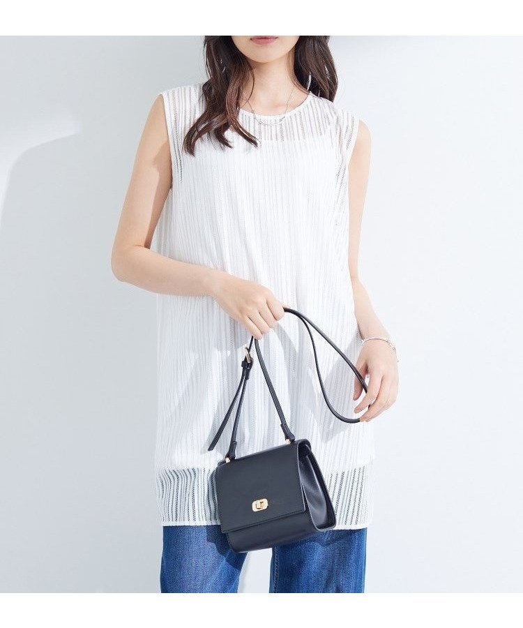 【インディヴィ/INDIVI】の【接触冷感/洗える/セットアップ可能】ラッセルチュニック 人気、トレンドファッション・服の通販 founy(ファニー) 　ファッション　Fashion　レディースファッション　Ladies' Fashion Online　トップス・カットソー　Tops/Tshirt　おすすめ　Recommend　アンサンブル　Ensemble　シアー　Sheer　シンプル　Simple　ストライプ　Stripe　ストレッチ　Stretch　セットアップ　Set Up　チュニック　Tunic　トレンド　Trend　ノースリーブ　No Sleeve　ベスト　Vest　ボトム　Bottom　ラッセル　Russell　ランダム　Random　レース　Race　洗える　Washable　透かし　Watermark　 other-1|ID: prp329100004596751 ipo3291000000032667884