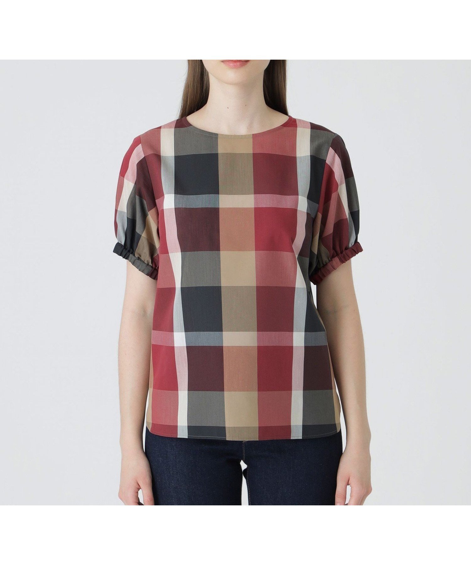 【ブルーレーベル クレストブリッジ/BLUE LABEL CRESTBRIDGE】の【一部店舗限定】クレストブリッジチェックソフティーボイルブラウス 人気、トレンドファッション・服の通販 founy(ファニー) 　ファッション　Fashion　レディースファッション　Ladies' Fashion Online　トップス・カットソー　Tops/Tshirt　シャツ/ブラウス　Shirts/Blouses　ギャザー　Gather　スリーブ　Sleeve　 other-1|ID: prp329100004596753 ipo3291000000032667900