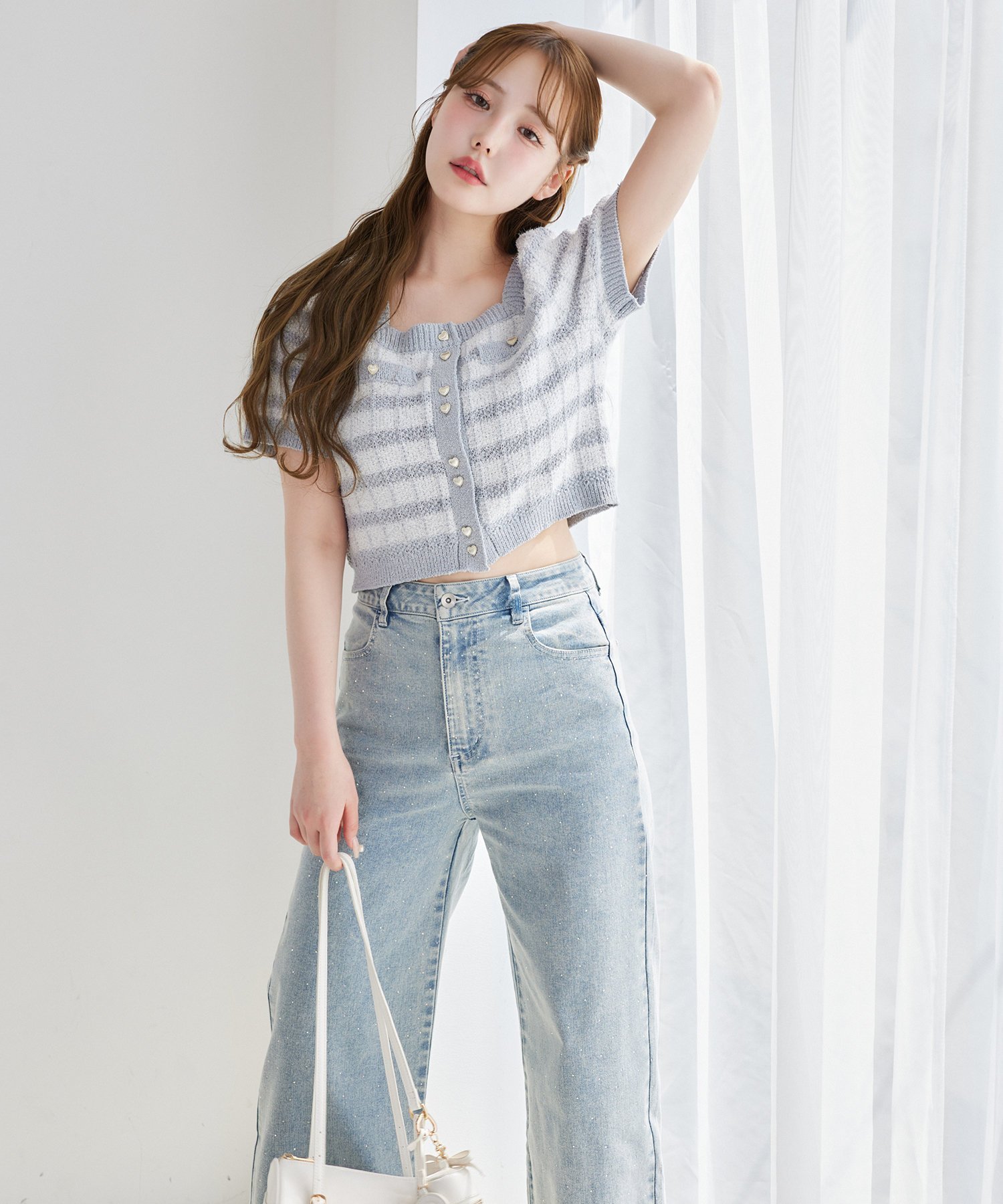 【ナイスクラップ/NICE CLAUP】のワイドデニム インテリア・キッズ・メンズ・レディースファッション・服の通販 founy(ファニー) 　ファッション　Fashion　レディースファッション　Ladies' Fashion Online　デニム　Denim　ワイド　Wide　サックスブルー|ID: prp329100004596755 ipo3291000000032667914