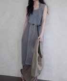 【スピーガ/SPIGA】のノースリーブメッシュインナーベルト付ロングワンピース 人気、トレンドファッション・服の通販 founy(ファニー) ファッション Fashion レディースファッション Ladies' Fashion Online ワンピース Dress ベルト Belts ロング Long thumbnail グレー|ID: prp329100004596765 ipo3291000000032667979