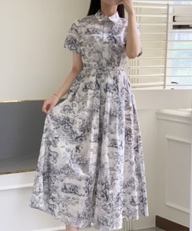 【スピーガ/SPIGA】の半袖水彩プリントベルト付シャツワンピース 人気、トレンドファッション・服の通販 founy(ファニー) ファッション Fashion レディースファッション Ladies' Fashion Online ワンピース Dress シャツワンピース Shirt Dresses ベルト Belts プリント Print 半袖 Short Sleeve |ID:prp329100004596774