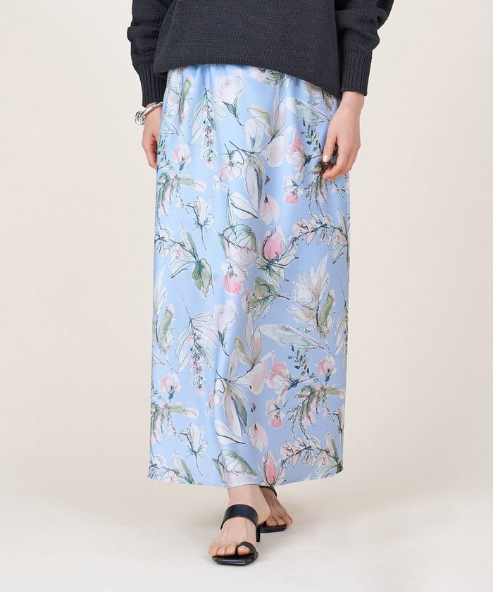 【マイカ ディール/MICA & DEAL】の【marmors】flower print flare skirt インテリア・キッズ・メンズ・レディースファッション・服の通販 founy(ファニー) https://founy.com/ ファッション Fashion レディースファッション Ladies' Fashion Online スカート Skirt プリント Print ボタニカル Botanical エレガント 上品 Elegant |ID: prp329100004596806 ipo3291000000032668267
