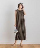 【ドロワット ロートレアモン/Droite Lautreamont】の【WEB限定】リネンライクカノコノースリワンピース≪手洗い可能≫ カーキ|ID: prp329100004596828 ipo3291000000032668455