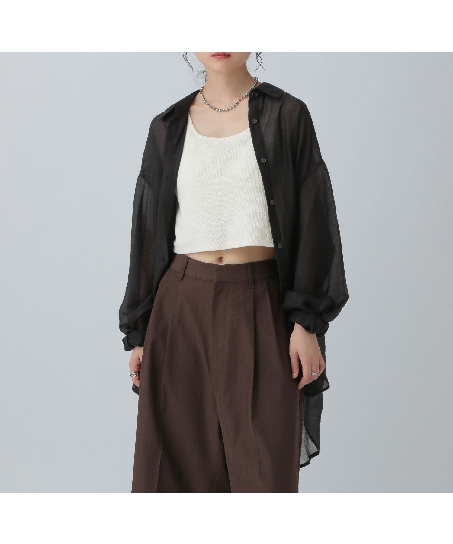 【レプシィム ローリーズファーム/LEPSIM LOWRYS FARM】のシアーシャツチュニック 人気、トレンドファッション・服の通販 founy(ファニー) 　ファッション　Fashion　レディースファッション　Ladies' Fashion Online　トップス・カットソー　Tops/Tshirt　シャツ/ブラウス　Shirts/Blouses　ギャザー　Gather　シアー　Sheer　チュニック　Tunic　ビスチェ　Bustier　長袖　Long Sleeve　 other-1|ID: prp329100004596851 ipo3291000000032668697