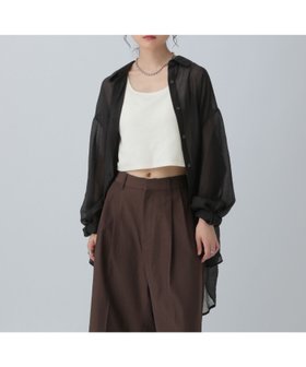【レプシィム ローリーズファーム/LEPSIM LOWRYS FARM】のシアーシャツチュニック 人気、トレンドファッション・服の通販 founy(ファニー) ファッション Fashion レディースファッション Fashion for Women トップス・カットソー Cut & Sew Tops シャツ・ブラウス・オフィスカジュアル Elegant Blouses & Button-Ups ギャザー Gathered, Ruffled シアー Sheer, See-Through チュニック Tunic, Long Top ビスチェ Bustier, Corset Top 長袖 Long Sleeve, Full Sleeve |ID:prp329100004596851