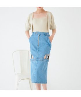 【レディアゼル/REDYAZEL】のデニムカットアウトタイトスカート 人気、トレンドファッション・服の通販 founy(ファニー) ファッション Fashion レディースファッション Ladies' Fashion Online スカート Skirt シンプル Simple スニーカー Sneakers デニム Denim |ID:prp329100004596861