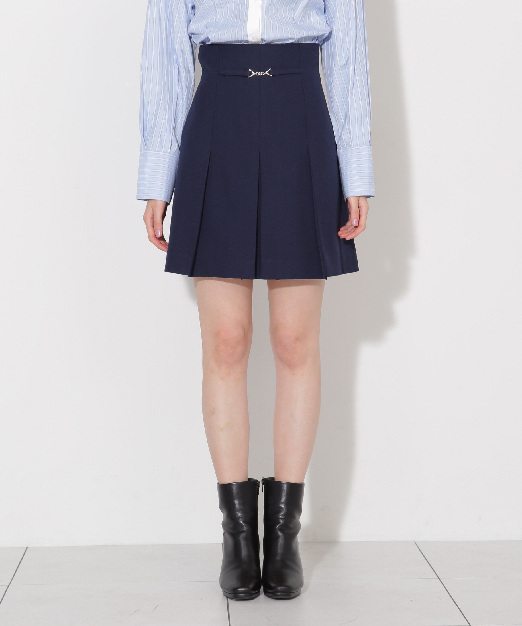 【その他のブランド/Other】のベーシックツイルプリーツミニスカート インテリア・キッズ・メンズ・レディースファッション・服の通販 founy(ファニー) 　ファッション　Fashion　レディースファッション　Ladies' Fashion Online　スカート　Skirt　ミニスカート　Mini Skirts　おすすめ　Recommend　インナー　Inner　ジャケット　Jacket　ストレッチ　Stretch　セットアップ　Set Up　トレンド　Trend　プリーツ　Pleats　ミニスカート　Mini Skirt　エレガント 上品　Elegant　ネイビー|ID: prp329100004596864 ipo3291000000032668867