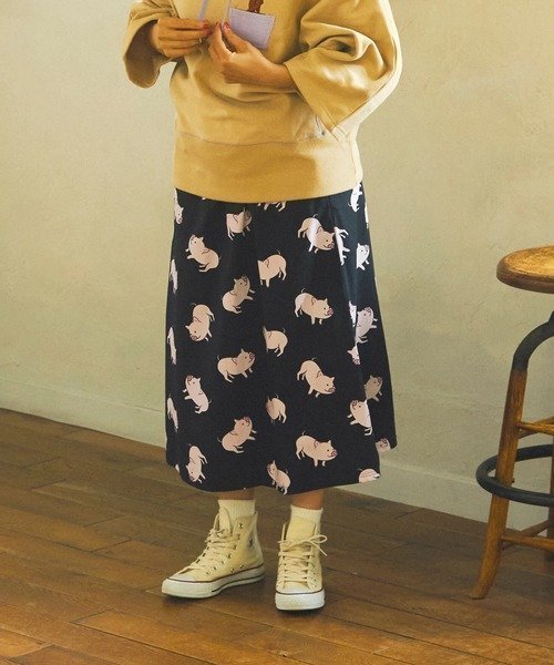 【ゴースローキャラバン/go slow caravan】のブタ/レオパードゲッコー ウエストリブスカート (WOMENS) 人気、トレンドファッション・服の通販 founy(ファニー) 　ファッション　Fashion　レディースファッション　Ladies' Fashion Online　スカート　Skirt　ポケット　Pocket　ライナー　Liner　 other-1|ID: prp329100004596871 ipo3291000000032668939