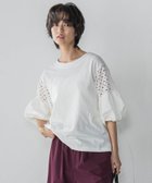 【メイソングレイ/MAYSON GREY】の【WEB限定】刺繍レーススリーブプルオーバー≪洗濯機で洗える≫ ホワイト|ID: prp329100004596873 ipo3291000000032668982