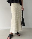 【ジュノア/JUNOAH】のフリルカットレースIラインスカート アイボリー|ID: prp329100004596885 ipo3291000000032669160