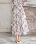 【クイーンズ コート/QUEENS COURT】のシアーチェックフレアスカート≪手洗い可能/セットアップ対応≫ ベージュ系その他|ID: prp329100004596925 ipo3291000000032669588