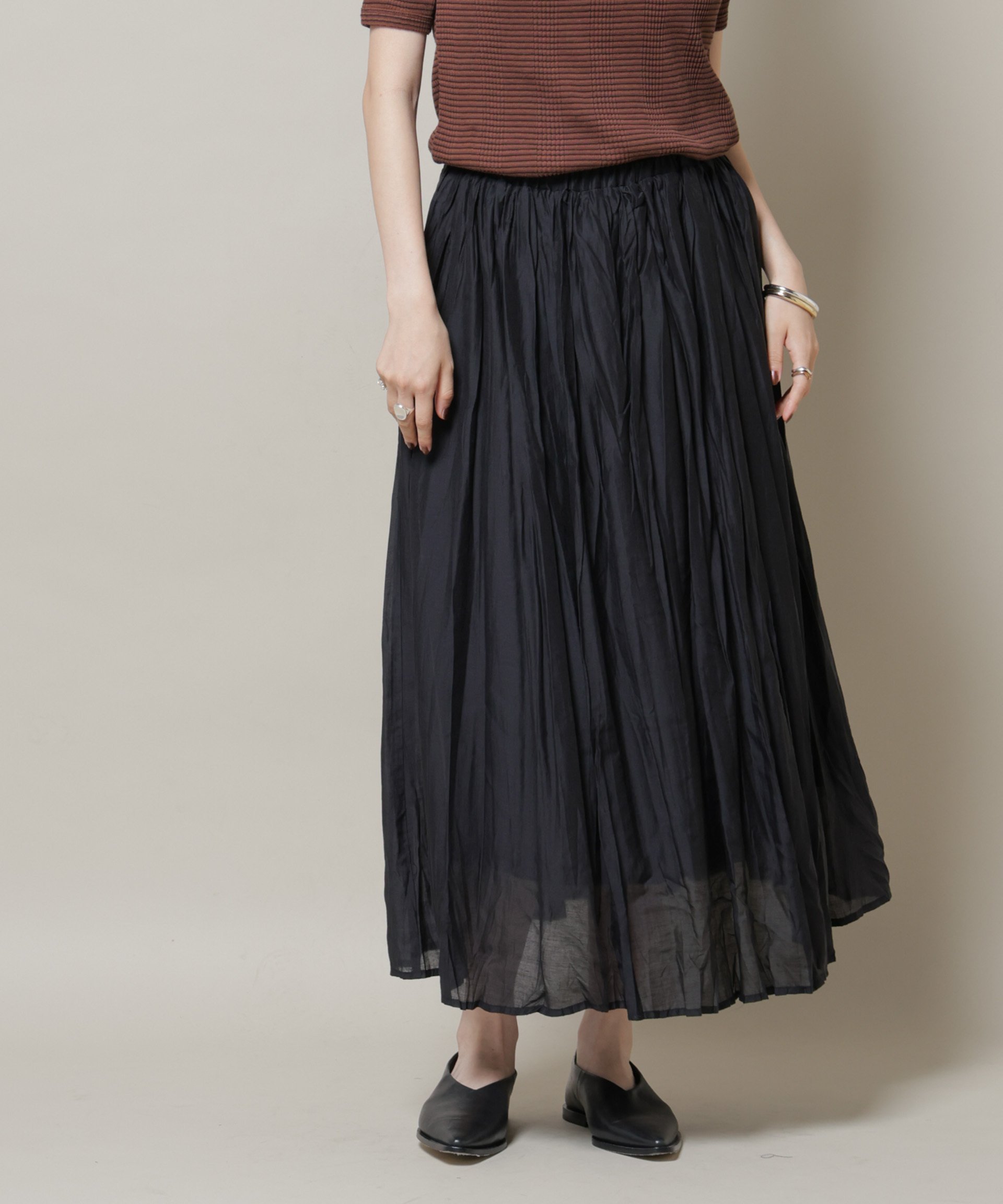【ナノ ユニバース/nano universe】のクリンクルシアースカート インテリア・キッズ・メンズ・レディースファッション・服の通販 founy(ファニー) 　ファッション　Fashion　レディースファッション　Ladies' Fashion Online　スカート　Skirt　ウォッシャブル　Washable　シアー　Sheer　シンプル　Simple　ジャケット　Jacket　ロング　Long　旅行　Travel　エレガント 上品　Elegant　2025年　2025　2025-2026秋冬・A/W　Aw/Autumn/Winter/Fw/Fall/2025-2026　ブラック|ID: prp329100004596928 ipo3291000000032669632