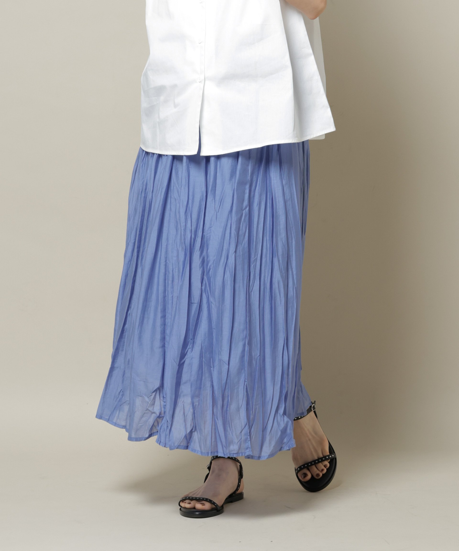 【ナノ ユニバース/nano universe】のクリンクルシアースカート インテリア・キッズ・メンズ・レディースファッション・服の通販 founy(ファニー) 　ファッション　Fashion　レディースファッション　Ladies' Fashion Online　スカート　Skirt　ウォッシャブル　Washable　シアー　Sheer　シンプル　Simple　ジャケット　Jacket　ロング　Long　旅行　Travel　エレガント 上品　Elegant　2025年　2025　2025-2026秋冬・A/W　Aw/Autumn/Winter/Fw/Fall/2025-2026　ブルー|ID: prp329100004596928 ipo3291000000032669636