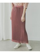 【ケービーエフ/KBF / URBAN RESEARCH】のKBF+ リネンライクフリンジプリーツスカート PLUM|ID: prp329100004596968 ipo3291000000032670330