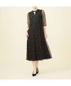 【シビラ/SYBILLA】のスピンクルフラワー刺繍チュールドレス ブラック×レッド|ID: prp329100004596973 ipo3291000000032670419