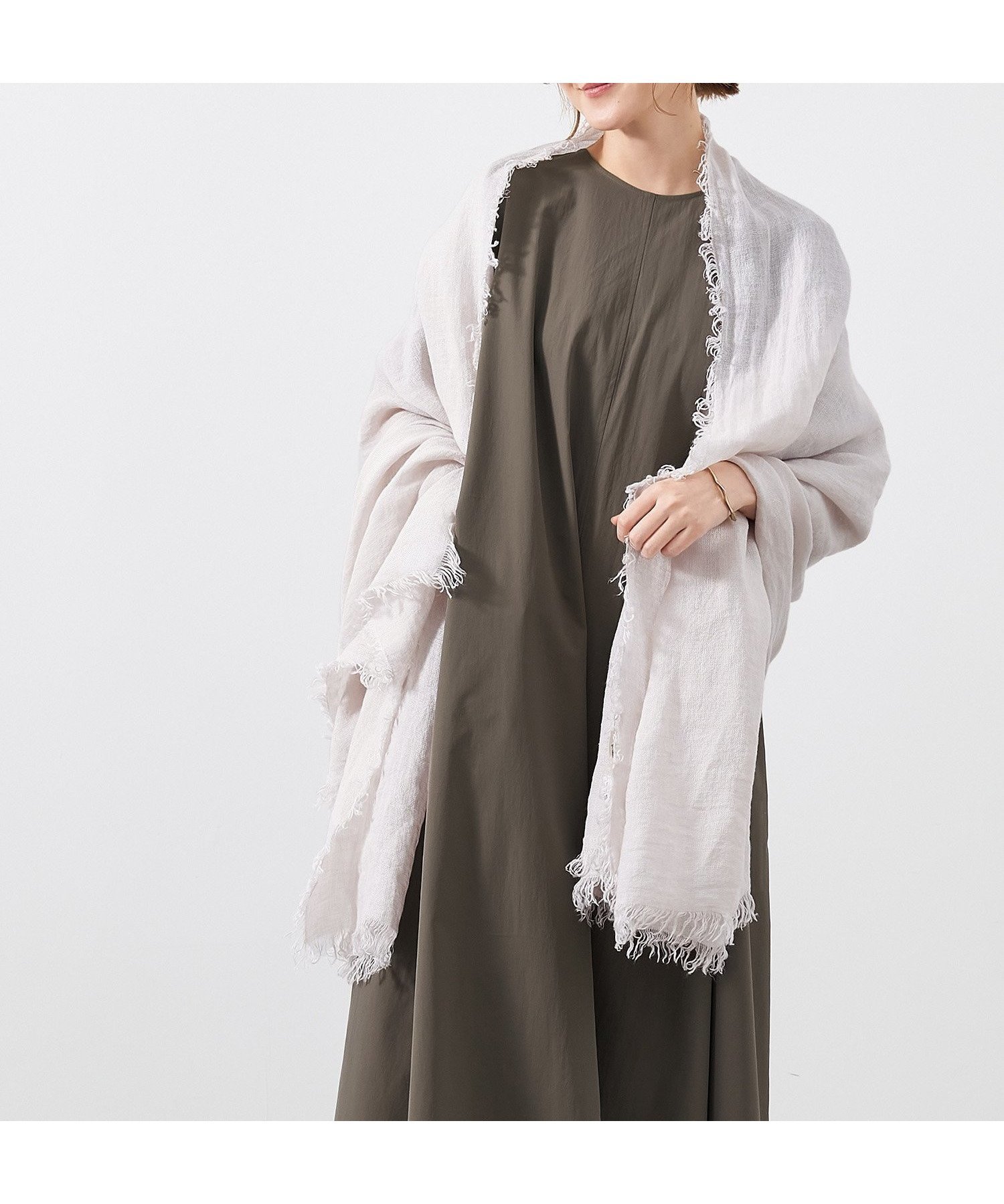 【マイカ ディール/MICA & DEAL】の【A SAUCE MELER】リネンガーゼストール インテリア・キッズ・メンズ・レディースファッション・服の通販 founy(ファニー) 　ファッション　Fashion　レディースファッション　Ladies' Fashion Online　2025年　2025　2025春夏・S/S　Ss,Spring/Summer,2025　ストール　Stall　バランス　Balance　リネン　Linen　夏　Summer　WHITE|ID: prp329100004596985 ipo3291000000032670519