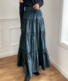 【ジュノア/JUNOAH】のジャガードべロアティアードスカート チャコール|ID: prp329100004596995 ipo3291000000032670633