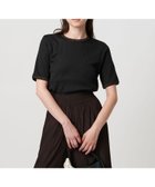 【ユナイテッドアローズ/UNITED ARROWS】のリブバイカラーパイピング ショートスリーブカットソー 人気、トレンドファッション・服の通販 founy(ファニー) ファッション Fashion レディースファッション Ladies' Fashion Online トップス・カットソー Tops/Tshirt カットソー Cut and Sewn おすすめ Recommend インナー Inner コンパクト Compact シルク Silk ジャケット Jacket パイピング Piping ベーシック Basic ボトム Bottom エレガント 上品 Elegant 人気 Popularity thumbnail BLACK|ID: prp329100004597019 ipo3291000000032670951