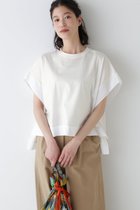 【ヒューマンウーマン/HUMAN WOMAN】の異素材コンビカットソー ホワイト|ID: prp329100004597046 ipo3291000000032671237
