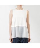 【アマカ/AMACA】の布帛コンビノースリーブカットソー 人気、トレンドファッション・服の通販 founy(ファニー) ファッション Fashion レディースファッション Ladies' Fashion Online トップス・カットソー Tops/Tshirt キャミソール / ノースリーブ No Sleeves カットソー Cut and Sewn おすすめ Recommend インド India カーディガン Cardigan シルケット Mercerization ジャケット Jacket ジャージー Jersey ブライト Bright thumbnail ホワイト|ID: prp329100004597052 ipo3291000000032671278