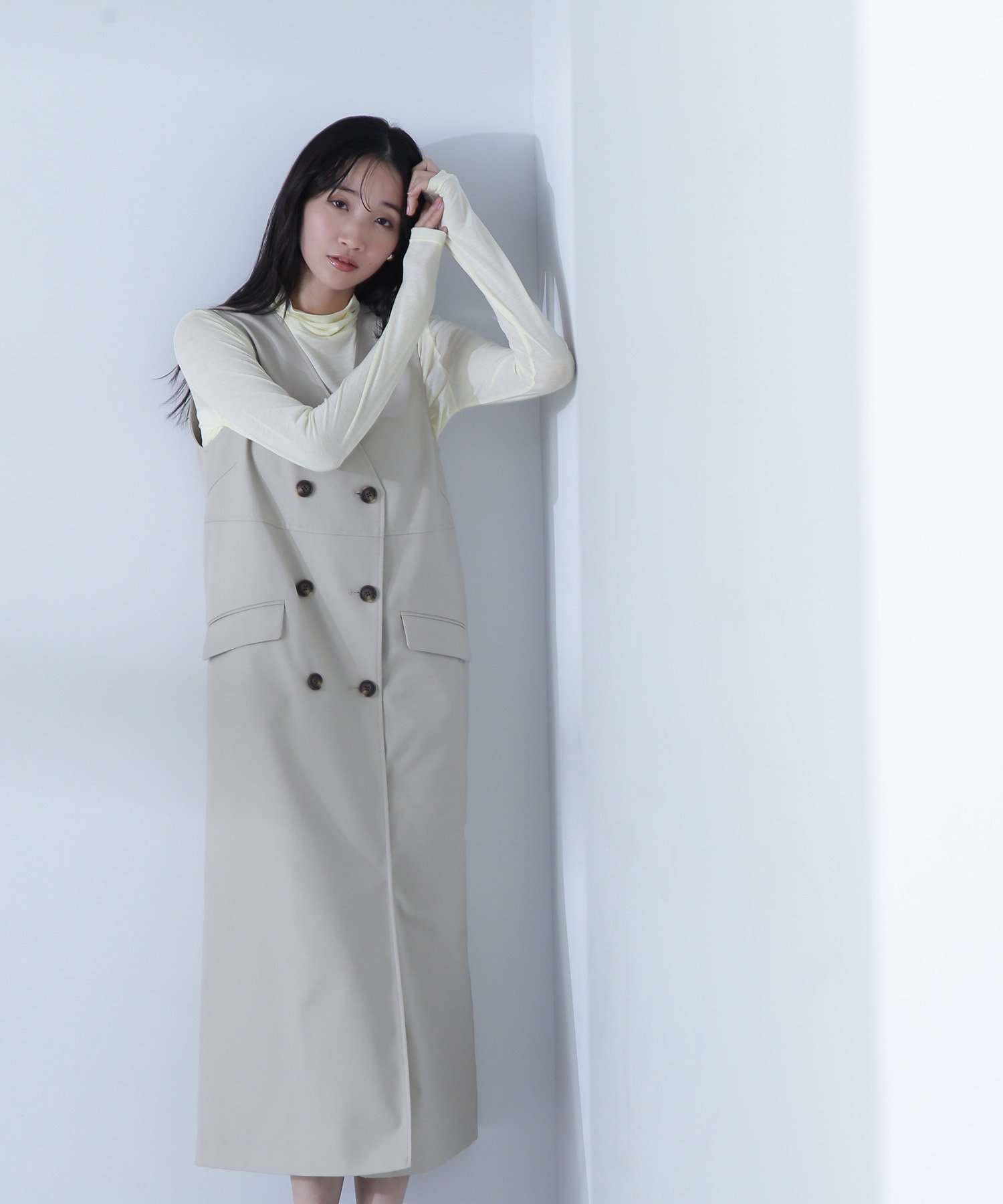 【ナチュラル ビューティー ベーシック/NATURAL BEAUTY BASIC】のナロージレジャンスカ インテリア・キッズ・メンズ・レディースファッション・服の通販 founy(ファニー) 　ファッション　Fashion　レディースファッション　Ladies' Fashion Online　アウター　Coat Outerwear　トップス・カットソー　Tops/Tshirt　ベスト/ジレ　Gilets/Vests　おすすめ　Recommend　インナー　Inner　ベージュ|ID: prp329100004597067 ipo3291000000032671353