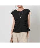 【ビューティ&ユース ユナイテッドアローズ/BEAUTY&YOUTH / UNITED ARROWS】のサイドギャザー ノースリーブ プルオーバー -吸水速乾- BLACK|ID: prp329100004597098 ipo3291000000032753155