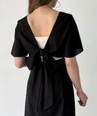 【ジュノア/JUNOAH】のリネンライクバックリボンワンピース ブラック|ID: prp329100004597111 ipo3291000000032671623