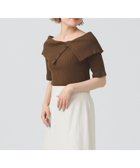 【ビームス ウイメン/BEAMS】のビッグカラー オフショルダー Tシャツ BROWN|ID: prp329100004597129 ipo3291000000032671787