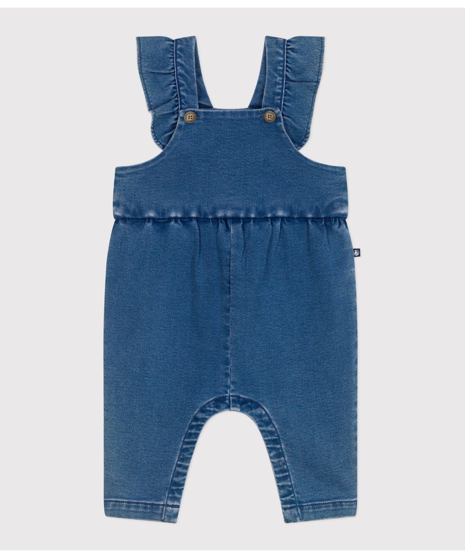【プチバトー/PETIT BATEAU / KIDS】のサロペット インテリア・キッズ・メンズ・レディースファッション・服の通販 founy(ファニー) 　ファッション　Fashion　キッズファッション　KIDS Children’s Clothing　おすすめ　Recommend　サロペット　Overalls　デニム　Denim　フリル　Frills　ラップ　Wrap　ブルー|ID: prp329100004597140 ipo3291000000032671906