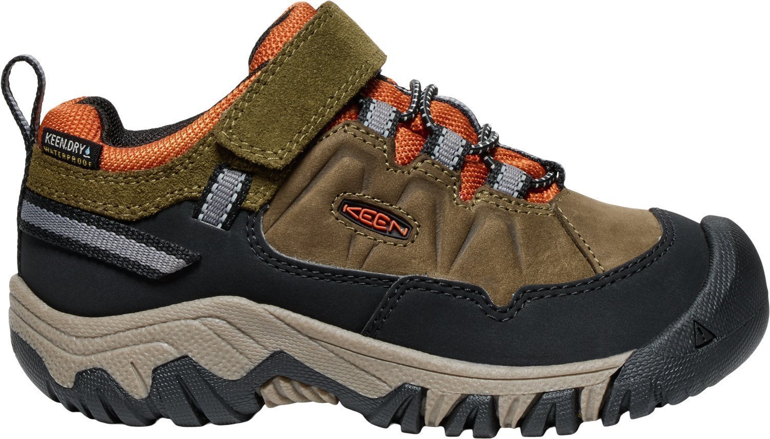 【キーン/KEEN / KIDS】のCHILDREN TARGHEE IV LOW WP キッズ ターギー フォー ロー ウォータープルーフ インテリア・キッズ・メンズ・レディースファッション・服の通販 founy(ファニー) 　ファッション　Fashion　キッズファッション　Fashion for Kids　アウトドア　Outdoor Clothing　ウォーター　Water　クッション　Cushion, Throw Pillow　軽量　Lightweight, Ultra Light　シューズ　Shoes, Footwear　パフォーマンス　Performance, Active Function　フィット　Fit, Slim Fit　メッシュ　Mesh, Net Fabric　ライニング　Inner Lining, Inner Fabric, Lined　DARK OLIVE/GOLD FLAME|ID: prp329100004597159 ipo3291000000032672047