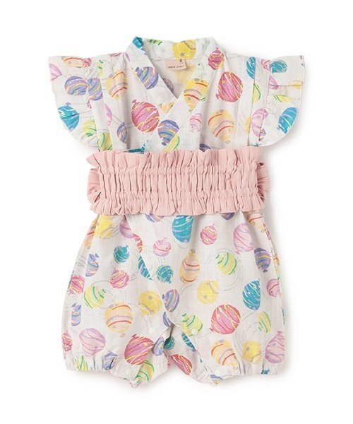 【その他のブランド/Other】のgirls baby甚平 インテリア・キッズ・メンズ・レディースファッション・服の通販 founy(ファニー) 　ファッション　Fashion　キッズファッション　Fashion for Kids　ポケット　Pocket, Pocket Detail　モチーフ　Motif, Design Theme　リボン　Ribbon, Bow　マルチ|ID: prp329100004597167 ipo3291000000032672122
