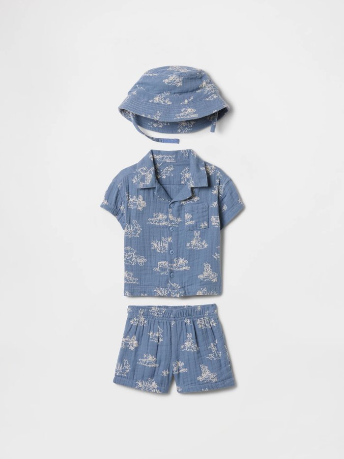 【ギャップ/GAP / KIDS】のピーターラビット(TM) クリンクルガーゼ カバナコーデセット (ベビー) インテリア・キッズ・メンズ・レディースファッション・服の通販 founy(ファニー) https://founy.com/ ファッション Fashion キッズファッション KIDS Children’s Clothing ショート Short ストレート Straight フィット Fit フロント Front プリント Print ベビー Baby ポケット Pocket 半袖 Short Sleeve 帽子 Hat ラップ Wrap リラックス Relax エレガント 上品 Elegant |ID: prp329100004597171 ipo3291000000032672168