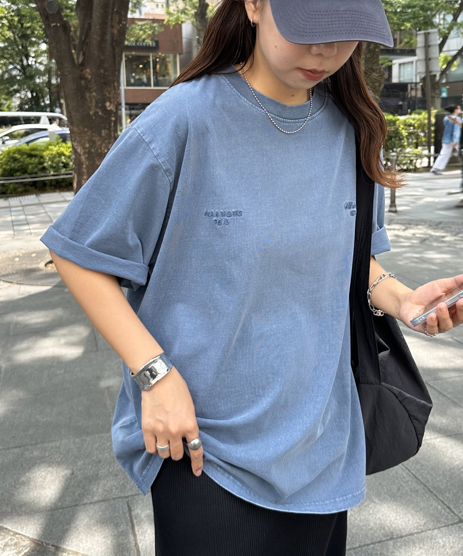 【ディスコート/Discoat】の【ユニセックス】ピグメント刺繍ロゴTシャツ インテリア・キッズ・メンズ・レディースファッション・服の通販 founy(ファニー) 　ファッション　Fashion　レディースファッション　Ladies' Fashion Online　トップス・カットソー　Tops/Tshirt　シャツ/ブラウス　Shirts/Blouses　ロング / Tシャツ　T-Shirts　フロント　Front　ヴィンテージ　Vintage　インディゴブルー|ID: prp329100004597185 ipo3291000000032672334