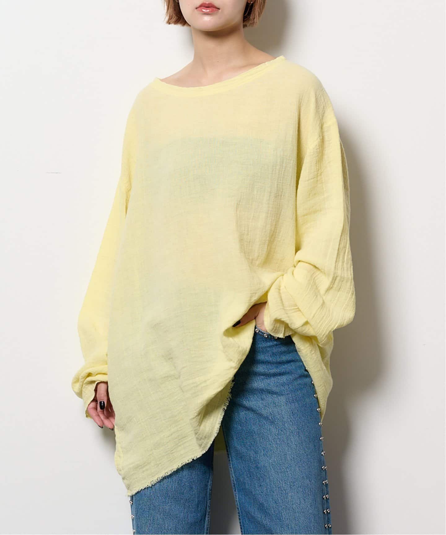 【シティーショップ/CITYSHOP】の《追加》ASA/C BIO WASH PULLOVER 4 ブラウス インテリア・キッズ・メンズ・レディースファッション・服の通販 founy(ファニー) 　ファッション　Fashion　レディースファッション　Ladies' Fashion Online　トップス・カットソー　Tops/Tshirt　シャツ/ブラウス　Shirts/Blouses　プルオーバー　Pullover　2025年　2025　2025春夏・S/S　Ss,Spring/Summer,2025　イエロー|ID: prp329100004597197 ipo3291000000032672460