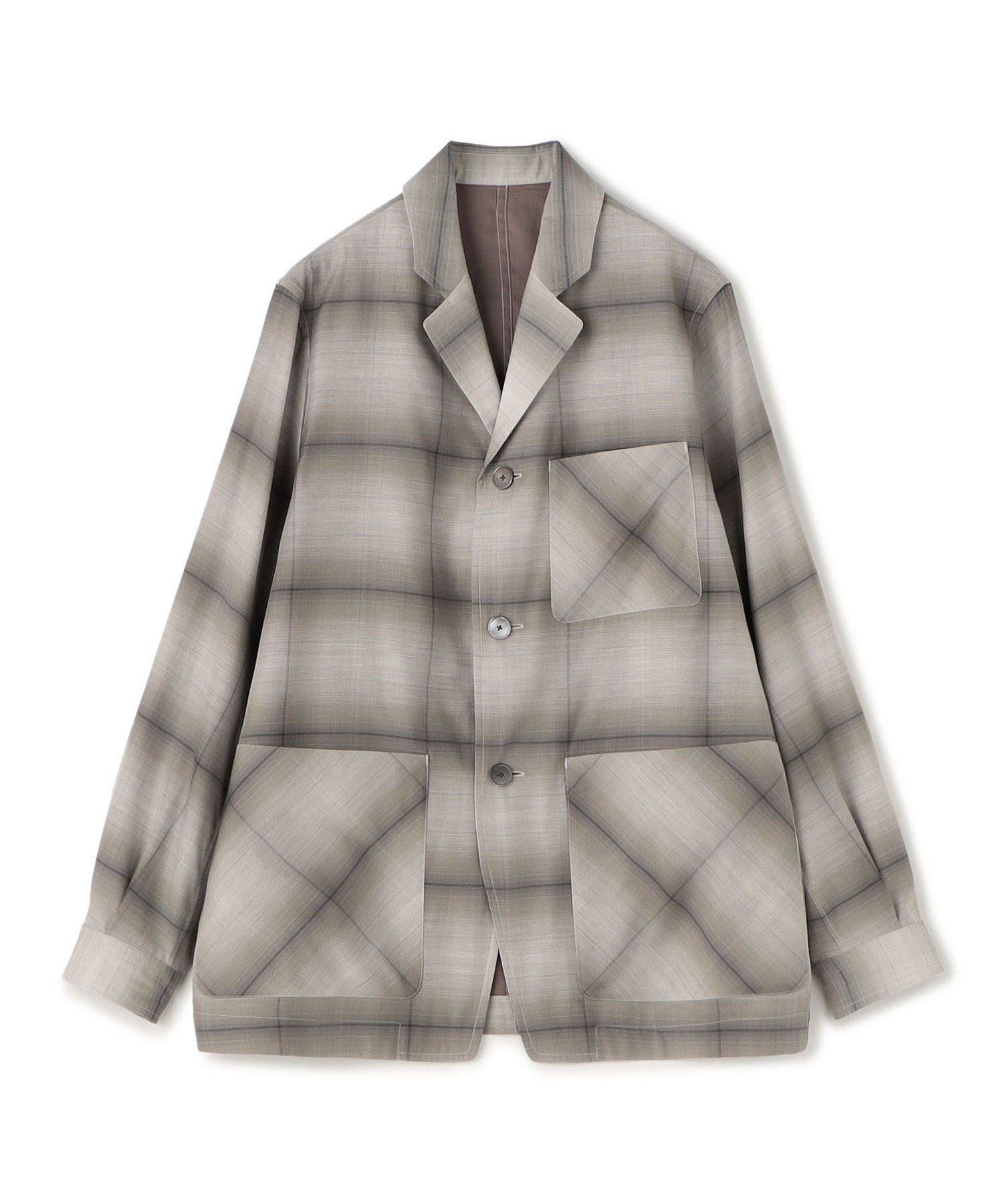 【トゥモローランド/TOMORROWLAND / MEN】の【別注】PENDLETON コットンシルク トップスタージャケット インテリア・キッズ・メンズ・レディースファッション・服の通販 founy(ファニー) 　ファッション　Fashion　メンズファッション　Men's Style Online　トップス・カットソー　Tops/Tshirt/Men　アメリカン　American　シルク　Silk　ジャケット　Jacket　フォルム　Form　ブランケット　Blanket　別注　Special Order　夏　Summer　14 グレー系|ID: prp329100004597204 ipo3291000000032672506