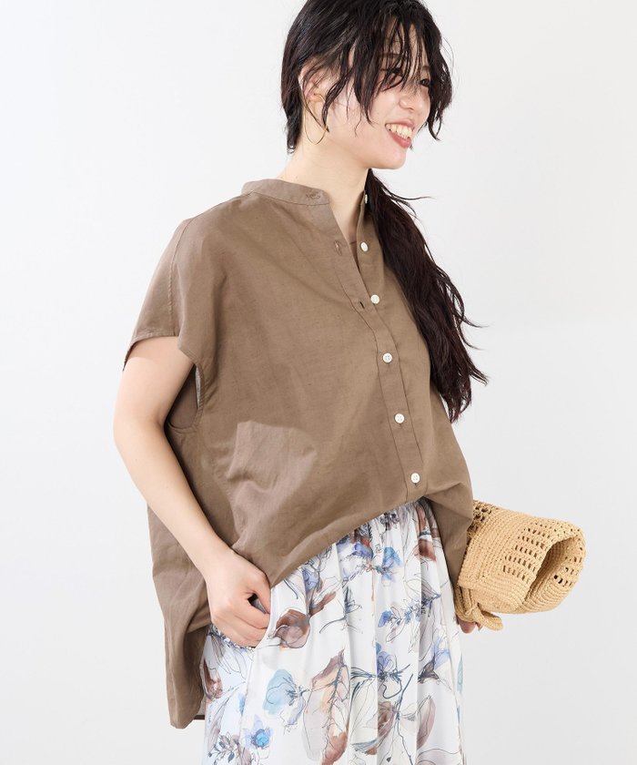 【マイカ ディール/MICA & DEAL】のスタンドカラーブラウス インテリア・キッズ・メンズ・レディースファッション・服の通販 founy(ファニー) https://founy.com/ ファッション Fashion レディースファッション Ladies' Fashion Online トップス・カットソー Tops/Tshirt シャツ/ブラウス Shirts/Blouses スタンド Stand リラックス Relax エレガント 上品 Elegant |ID: prp329100004597206 ipo3291000000032672525