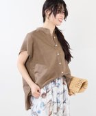 【マイカ ディール/MICA & DEAL】のスタンドカラーブラウス BROWN|ID: prp329100004597206 ipo3291000000032672526