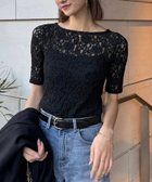 【アニュアンス/anuans】のシュリンクレースボートネックトップス 人気、トレンドファッション・服の通販 founy(ファニー) ファッション Fashion レディースファッション Ladies' Fashion Online トップス・カットソー Tops/Tshirt スリーブ Sleeve デコルテ Decolletage ハーフ Half ベーシック Basic レース Race エレガント 上品 Elegant thumbnail BLACK|ID: prp329100004597219 ipo3291000000032672761