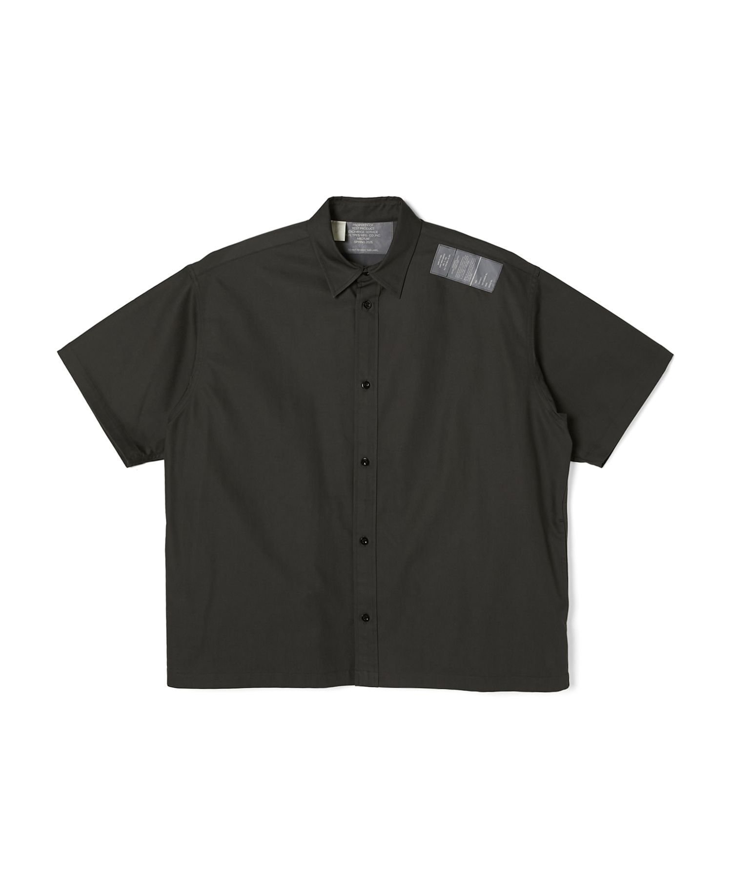 【エヌ.ハリウッド/N.HOOLYWOOD / MEN】のHALF SLEEVE SHIRT インテリア・キッズ・メンズ・レディースファッション・服の通販 founy(ファニー) 　ファッション　Fashion　メンズファッション　Men's Style Online　コレクション　Collection　今季　This Season　吸水　Water Absorption　ショルダー　Shoulder　スクエア　Square　ドロップ　Drop　ボックス　Box　CHARCOAL|ID: prp329100004597245 ipo3291000000032673073