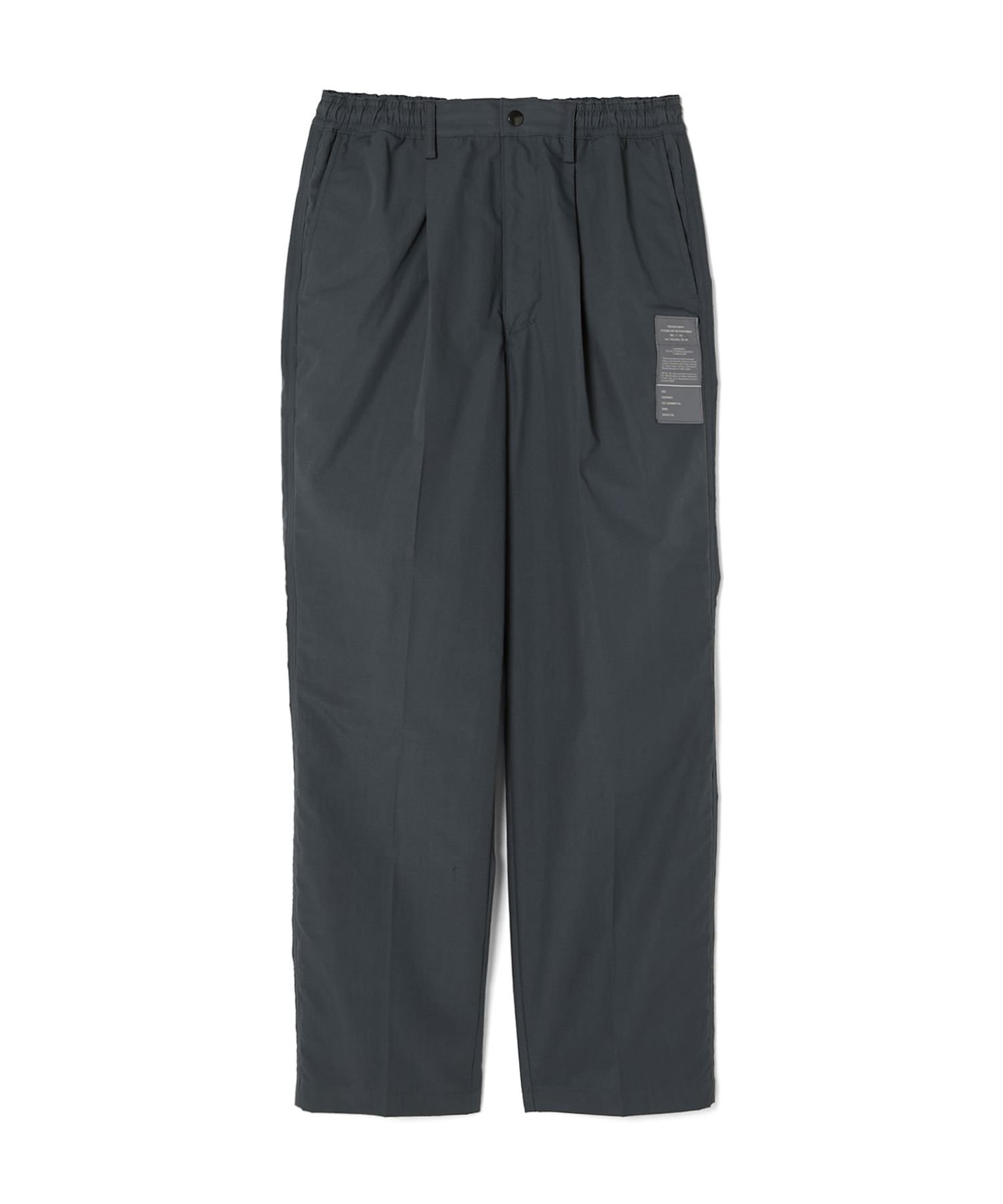 【エヌ.ハリウッド/N.HOOLYWOOD / MEN】のDOUBLE TUCK TROUSERS インテリア・キッズ・メンズ・レディースファッション・服の通販 founy(ファニー) 　ファッション　Fashion　メンズファッション　Men's Style Online　コレクション　Collection　今季　This Season　ストレート　Straight　センター　Center　ドローコード　Draw Cord　ポケット　Pocket　ワイド　Wide　CHARCOAL|ID: prp329100004597253 ipo3291000000032673195