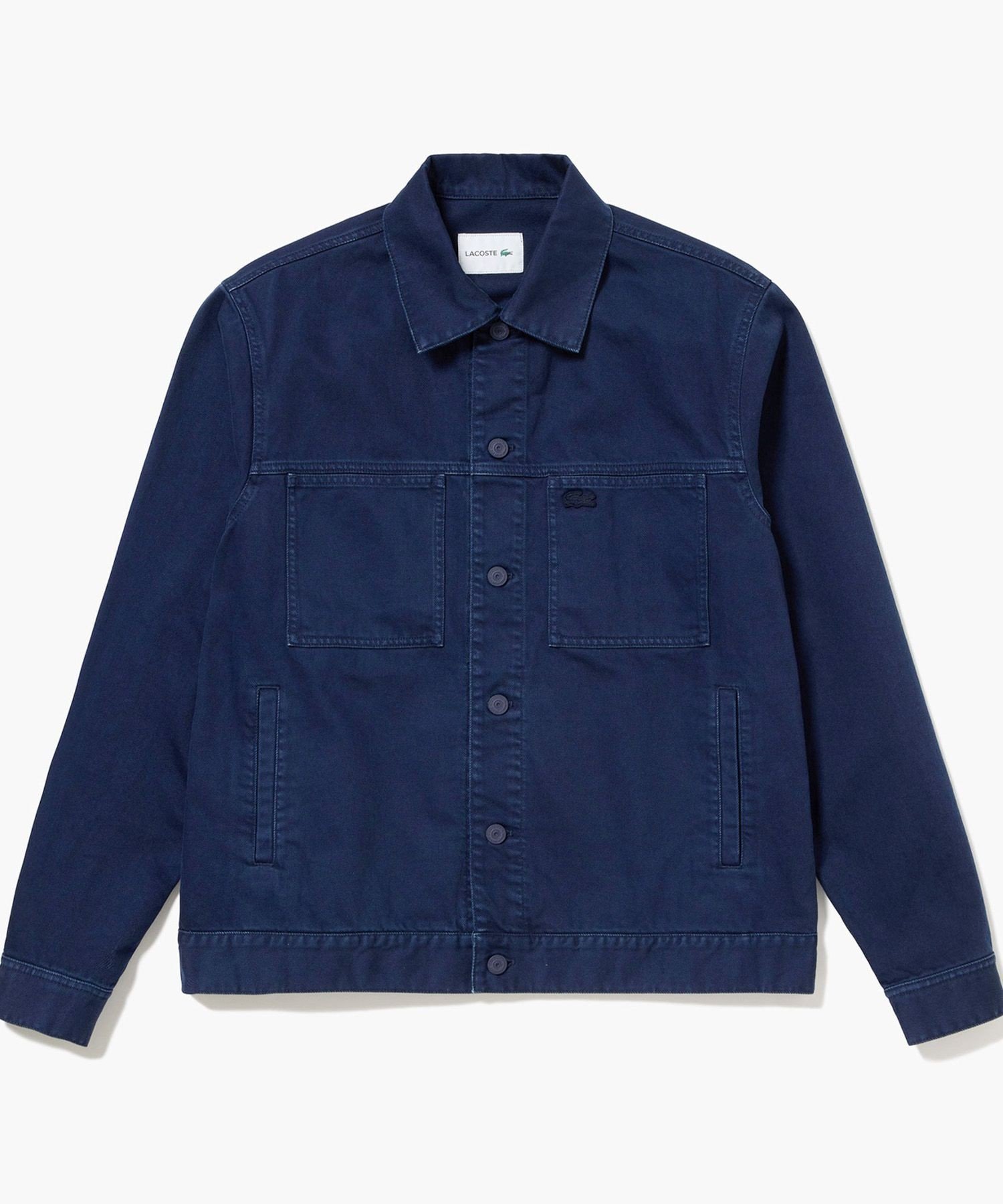 【ラコステ/LACOSTE】の11.5oz ボックスカラーデニムジャケット インテリア・キッズ・メンズ・レディースファッション・服の通販 founy(ファニー) 　ファッション　Fashion　レディースファッション　Ladies' Fashion Online　アウター　Coat Outerwear　ジャケット　Jackets　デニムジャケット　Denim Jackets　ジャケット　Jacket　セットアップ　Set Up　デニム　Denim　フィット　Fit　ベーシック　Basic　ボックス　Box　モダン　Modern　定番　Standard　春　Spring　ネイビー|ID: prp329100004597280 ipo3291000000032673472