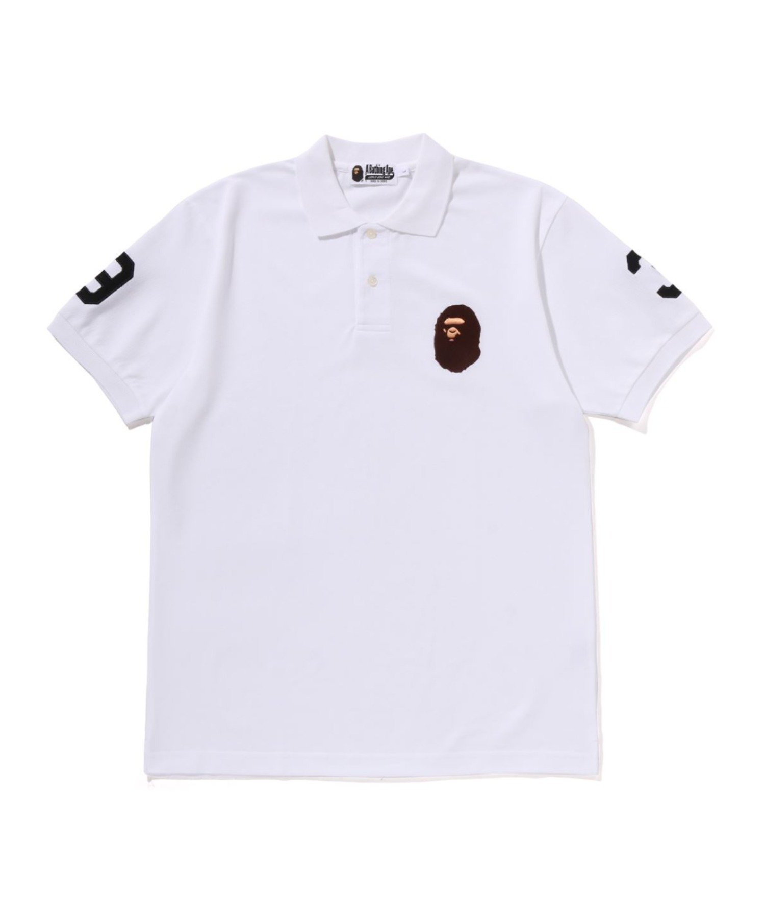 【その他のブランド/Other】のLARGE APE HEAD POLO BAPEC インテリア・キッズ・メンズ・レディースファッション・服の通販 founy(ファニー) 　ファッション　Fashion　メンズファッション　Fashion for Men　ポロシャツ　Polo Shirt, Collared Tee　鹿の子　Piqué, Kanoko Fabric　WHITE|ID: prp329100004597286 ipo3291000000032730542