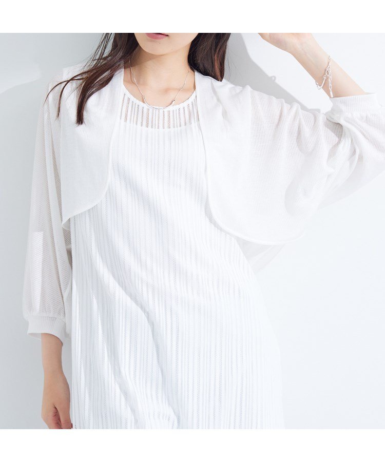 【インディヴィ/INDIVI】の【接触冷感/吸水速乾】シアーボレロ 人気、トレンドファッション・服の通販 founy(ファニー) 　ファッション　Fashion　レディースファッション　Ladies' Fashion Online　アウター　Coat Outerwear　ボレロ　Bolero jackets　おすすめ　Recommend　カーディガン　Cardigan　シアー　Sheer　ジャージ　Jersey　ストレッチ　Stretch　ボレロ　Bolero　吸水　Water Absorption　夏　Summer　 other-1|ID: prp329100004597304 ipo3291000000032673748