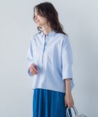 【ロートレ アモン/LAUTRE AMONT】のシワ軽減オックスフォードブラウス≪洗濯機で洗える≫ ライトブルー|ID: prp329100004597310 ipo3291000000032673840