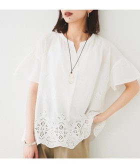 【アンタイトル/UNTITLED】の【セットアップ可/コットン100】スカラップ刺繍ブラウス 人気、トレンドファッション・服の通販 founy(ファニー) ファッション Fashion レディースファッション Ladies' Fashion Online トップス・カットソー Tops/Tshirt シャツ/ブラウス Shirts/Blouses スカラップ Scalloped セットアップ Set Up ボトム Bottom |ID:prp329100004597337