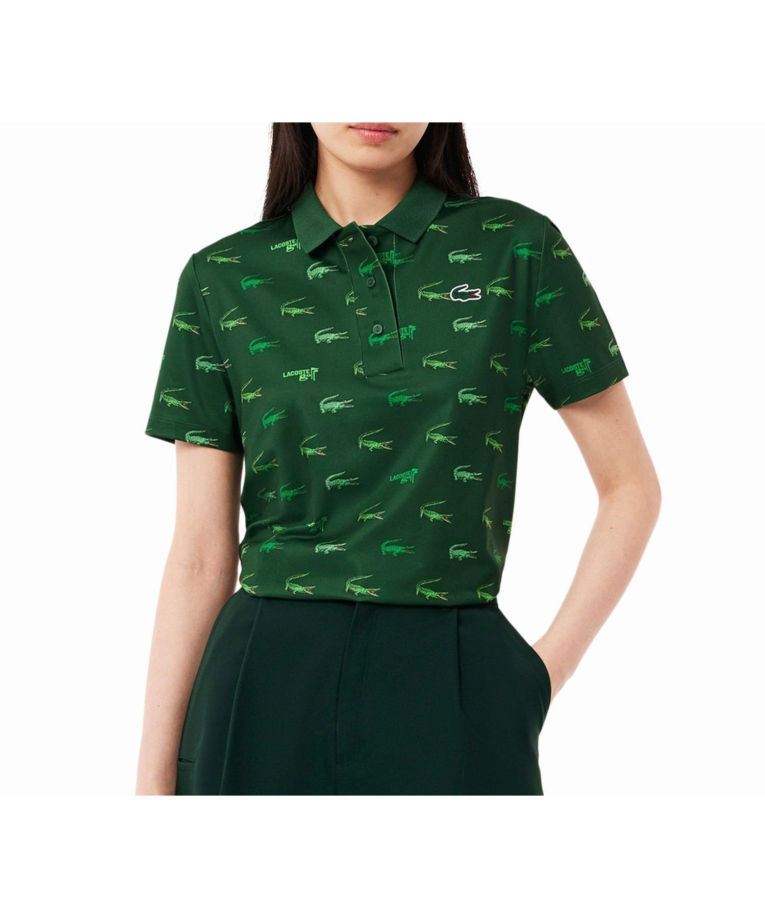 【ラコステ/LACOSTE】のUPF50+ ロベール・ジョルジュウルトラドライ ゴルフポロシャツ インテリア・キッズ・メンズ・レディースファッション・服の通販 founy(ファニー) 　ファッション　Fashion　レディースファッション　Ladies' Fashion Online　トップス・カットソー　Tops/Tshirt　シャツ/ブラウス　Shirts/Blouses　ポロシャツ　Polo Shirts　グラフィック　Graphic　ゴルフ　Golf　ベーシック　Basic　ポロシャツ　Polo Shirt　グリーン|ID: prp329100004597340 ipo3291000000032674087