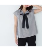 【ナチュラル ビューティー ベーシック/NATURAL BEAUTY BASIC】のフレンチスリーブグログランリボンブラウス チャコール2|ID: prp329100004597363 ipo3291000000032674307