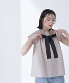 【ナチュラル ビューティー ベーシック/NATURAL BEAUTY BASIC】のフレンチスリーブグログランリボンブラウス ベージュ|ID: prp329100004597363 ipo3291000000032674308