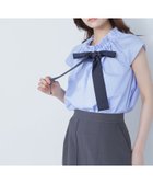 【ナチュラル ビューティー ベーシック/NATURAL BEAUTY BASIC】のフレンチスリーブグログランリボンブラウス ブルー|ID: prp329100004597363 ipo3291000000032674309
