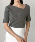 【ジュノア/JUNOAH】のLouere アシメネック半袖リブニット 人気、トレンドファッション・服の通販 founy(ファニー) ファッション Fashion レディースファッション Ladies' Fashion Online トップス・カットソー Tops/Tshirt ニット Knit Tops リブニット Rib Knit 半袖 Short Sleeve thumbnail チャコール|ID: prp329100004597378 ipo3291000000032674466